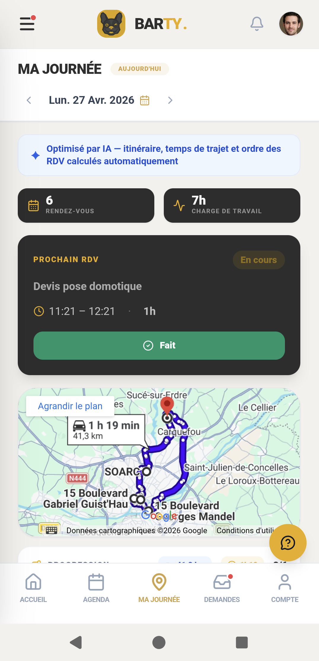 Ma journée